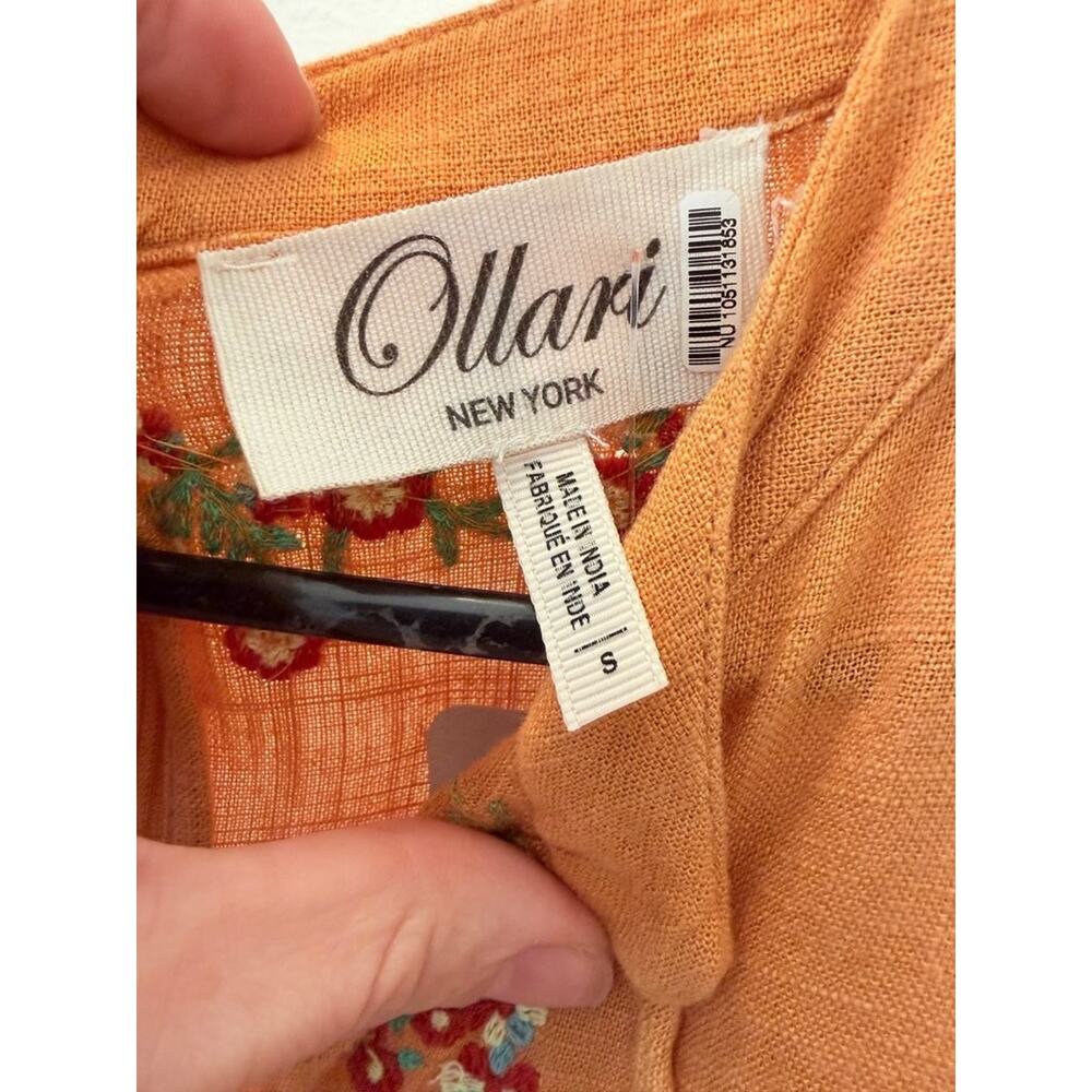 Ollari New York Embroidered Midi Dress - Size S - Picture 5 of 8